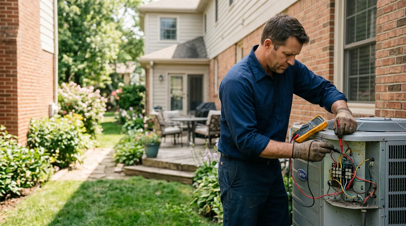 HVAC technician working near Bonfield, IL
